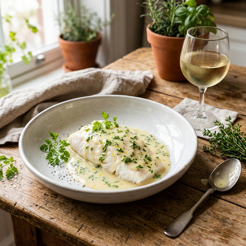 beurre blanc, she take time… mais the result, she never lie. 🤍